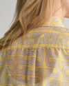 Gant Apparel Womens REL G PATTERN COT SILK SHIRT 726/DUSTY YELLOW