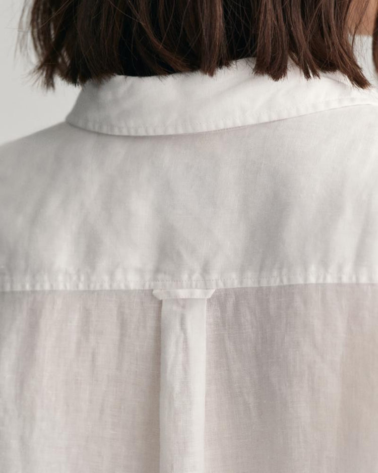Gant Apparel Womens REL LINEN SHIRT 110/WHITE