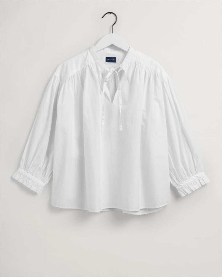 Gant Apparel Womens POPOVER WRINKLE BLOUSE 110/WHITE