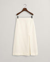 Gant Apparel Womens REL MIDI LINEN BLEND SKIRT 113/EGGSHELL