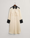 Gant Apparel Womens REG BLOCK SHIRT DRESS 116/LINEN