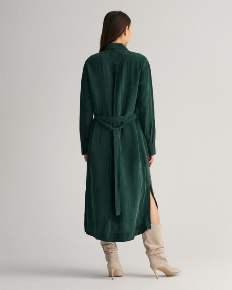 Gant Apparel Womens RELAXED UTILITY SHIRT DRESS 374/TARTAN GREEN