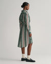 Gant Apparel Womens REL MULTI STRIPED SHIRT DRESS 467/DUSTY TURQUOISE