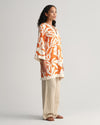 Gant Apparel Womens REL PALM PRINT CAFTAN 860/PUMPKIN ORANGE