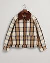 Gant Apparel Womens CHECKED CROPPED JACKET 116/LINEN