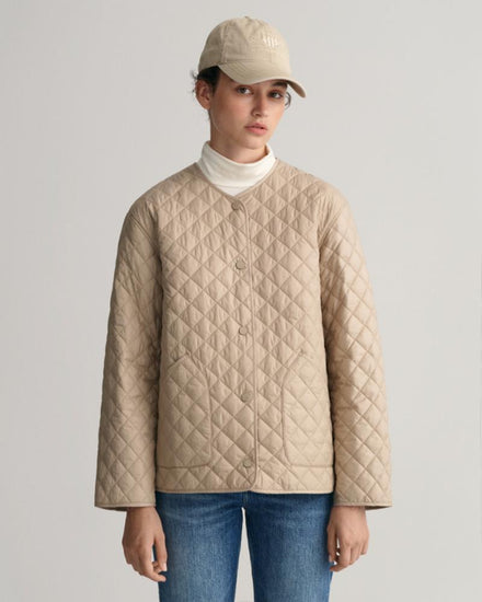 Gant Apparel Womens QUILTED LINER JACKET 270/CONCRETE BEIGE