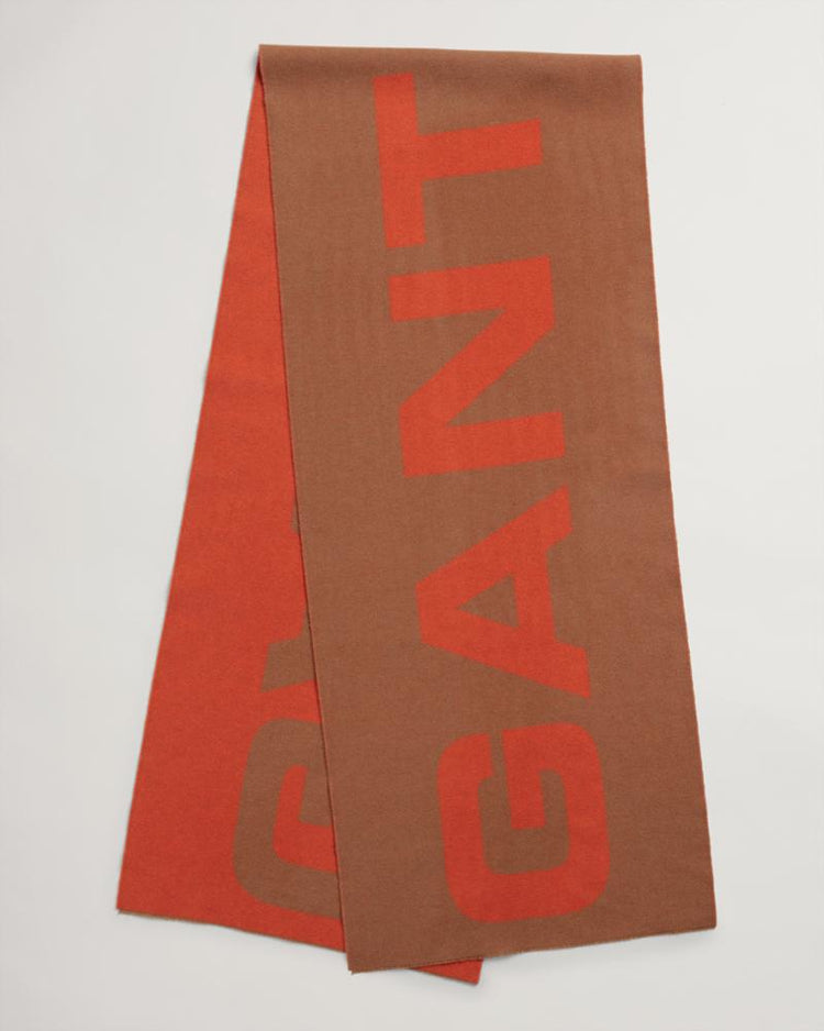 Gant Apparel Womens CONTRAST WOOL SCARF 210/ROASTED WALNUT
