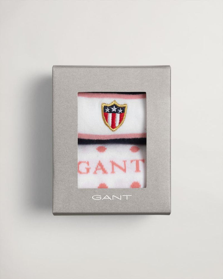 Gant Apparel Womens GANT BANNER SHIELD SOCKS 2P GB 110/WHITE