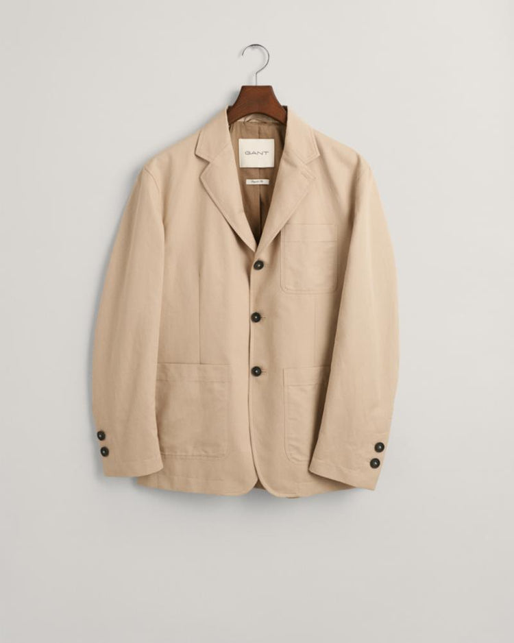 Gant Apparel Mens REGULAR COTTON BLAZER 277/DRY SAND