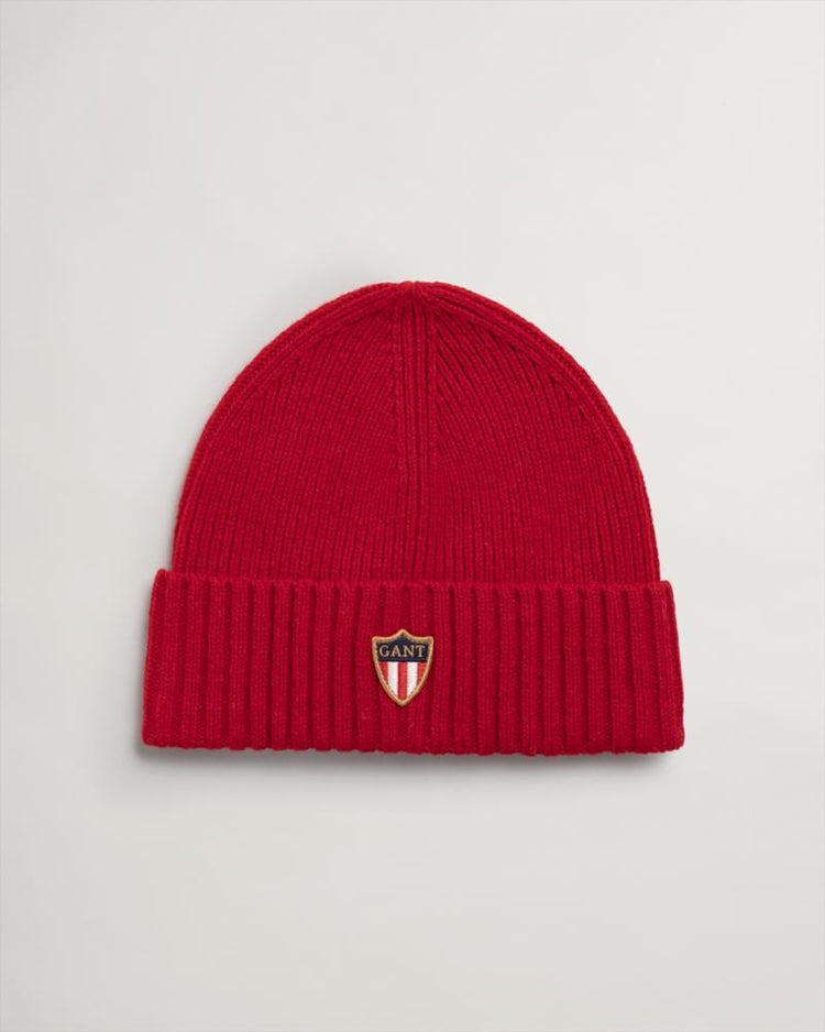 Gant Apparel Mens GANT BANNER SHIELD BEANIE 620/BRIGHT RED