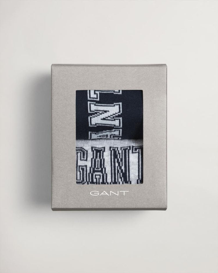 Gant Apparel Mens SOCKS 2-PACK GIFT BOX 433/EVENING BLUE